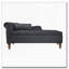 Chaise longue en velours avec rangement, coussin et garniture cloutée-1090968673