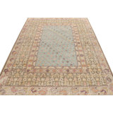 Distressed Homage Hand Knotted Wool Floral Area Rug