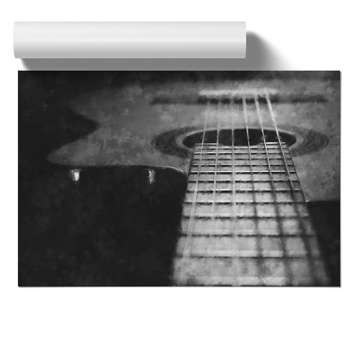 Acoustic Guitar Painting - Frameless Print