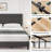 Bed Frame With Headboard, Sturdy Metal Frame With Solid Wooden Slats Support-1523998168
