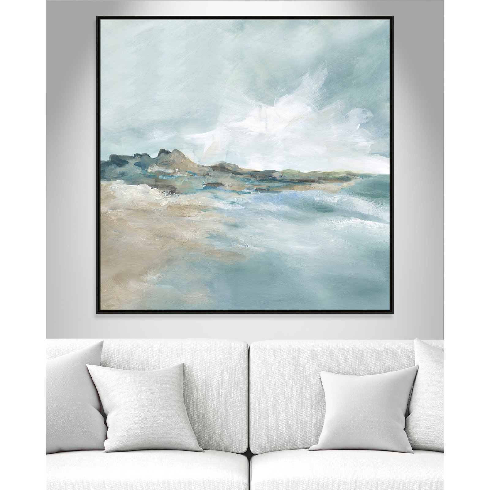Coralie "Sandpoint" Print by Carol Robinson, 46.5" H x 46.5" W, Espresso