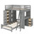 Twin-Over-Twin Bunk Bed Integrated With LED Lighting-114446972