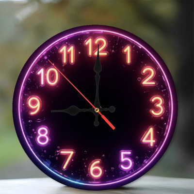 Horloge de style néon