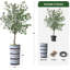 Arbre artificiel dans un pot de fleurs moderne, faux arbre en soie d'eucalyptus (décoration en pot et arbre)-1378564217-1405887907