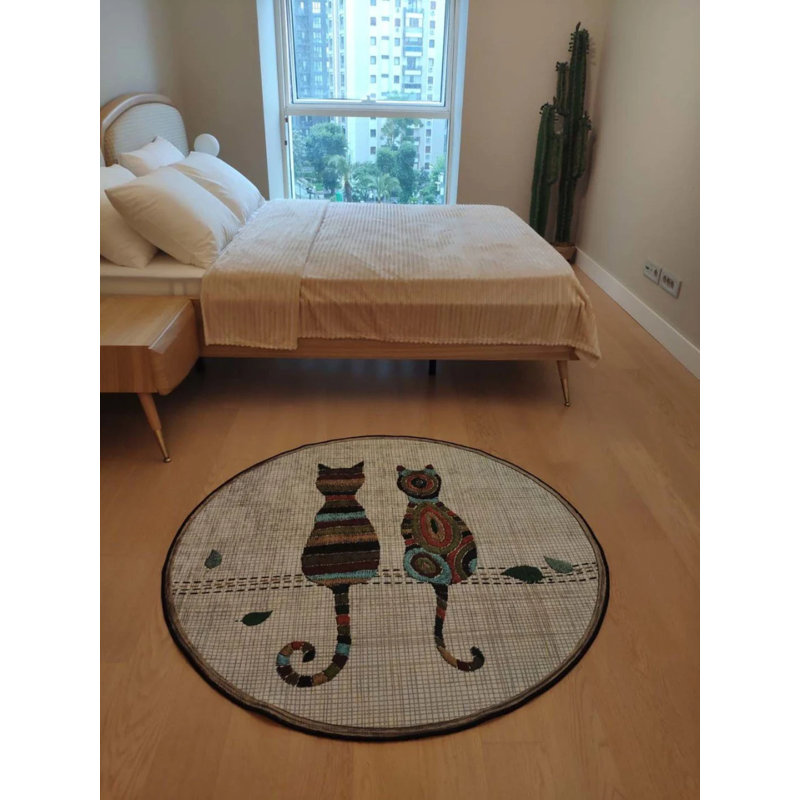 Tapis rond rond avec envers antidérapant Toscana, Rond 3 pi 11 po