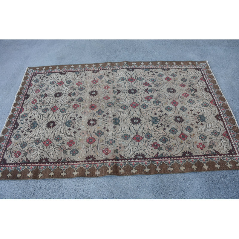 Tapis classique en laine brun 46,1 x 73,6 po