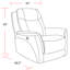 Fauteuil inclinable sans gravité de 35 po de largeur Blynn