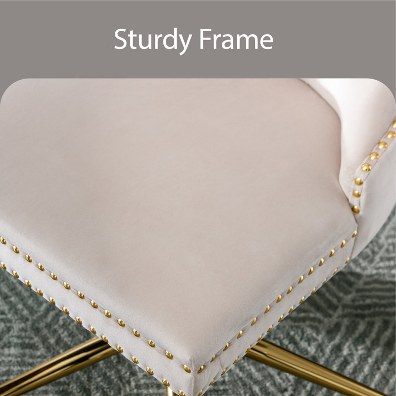 Chaise de bureau Greydis, Beige
