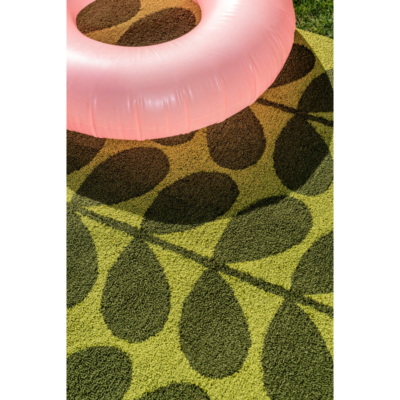 Solid Stem Hand Tufted Floral Area Rug, Rectangle 5'3" x 7'7"