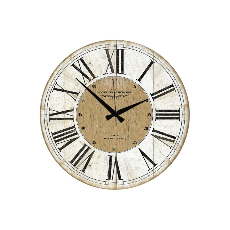 Horloge 19,7 po x 19,7 po Elegant 100% panneau de fibres à densité moyenne, épaisseur: 0,2 pouce | Parfait pour la décoration de la maison ou du bureau, le design élégant ajoute une touche moderne à n'importe quelle pièce