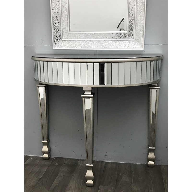 Francine 90cm Glass Top Console Table
