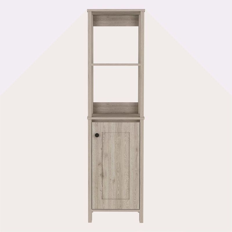 4-Shelf Linen Cabinet, Grey