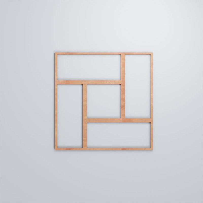 Panneaux muraux décoratifs en bois Sheffield, Cerisier, H 7 3/8 po x l 7 3/8 po x P 3/8 po