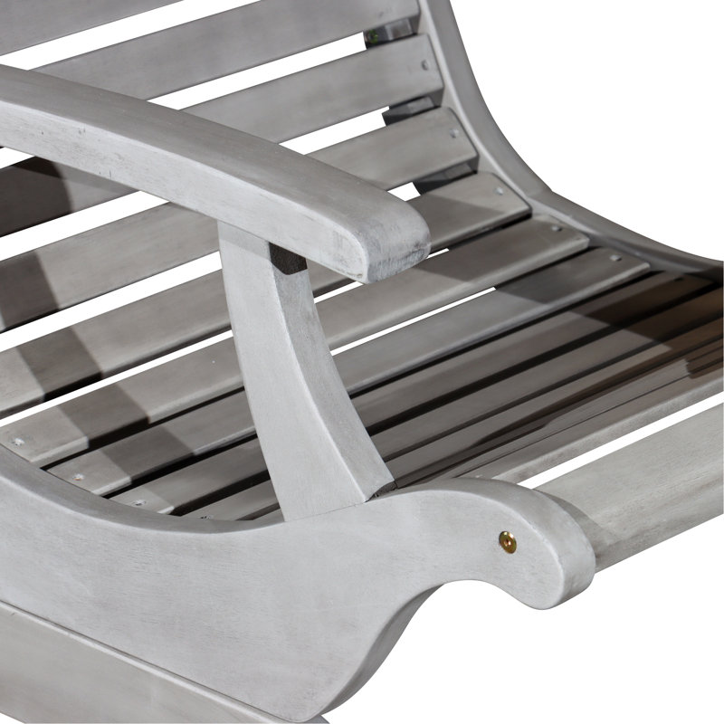 Fauteuil, fauteuil en bois pour l'extérieur, Gris argenté