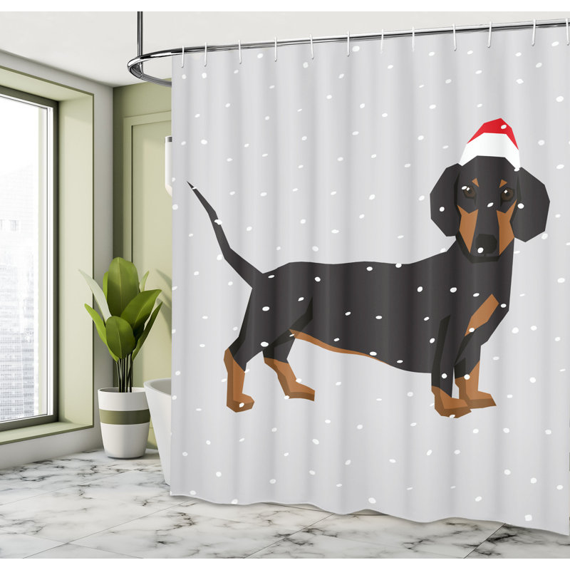 Shower Curtain with Hooks Included, 75" H x 69" W