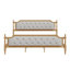 Structure de lit en bois massif de style traditionnel avec tête de lit capitonnée et aucun sommier tapissier requis-1201516815-1201516812