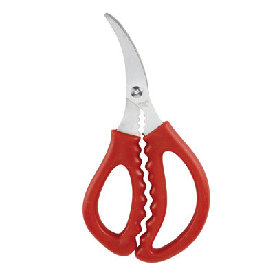 Seafood Scissors With Serrated Handles And Curved Blades