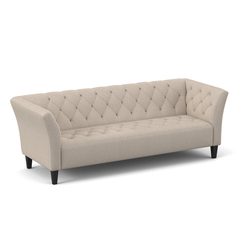 Carruth Upholstered 91'' Sofa, Gypsy Cream Performance Microfiber