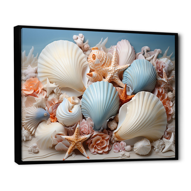 «Beach Photo Seashell Beauty IV», reproduction d'art sur toile, H 30 po x l 40 po x P 1,5 po, Noir
