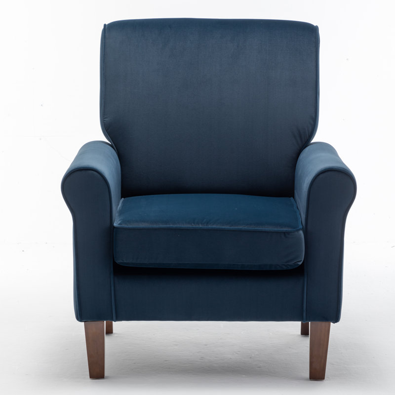 Kentin Velvet Armchair, Blue 100% Polyester