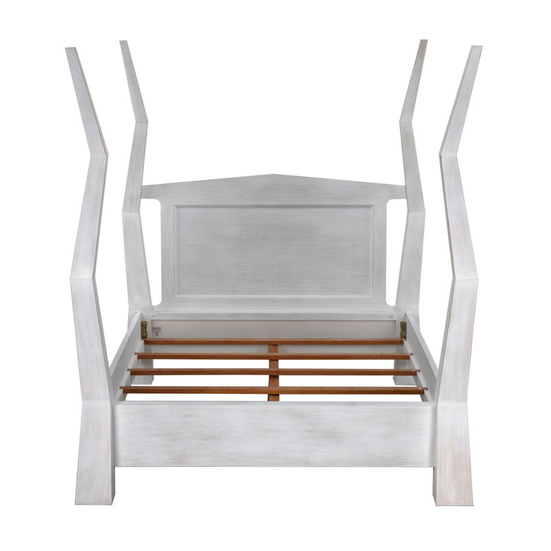 Patras Solid Wood Four Poster Bed, Queen