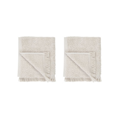 FRINO 100% Organic Cotton Hand Towel Set - Fringed