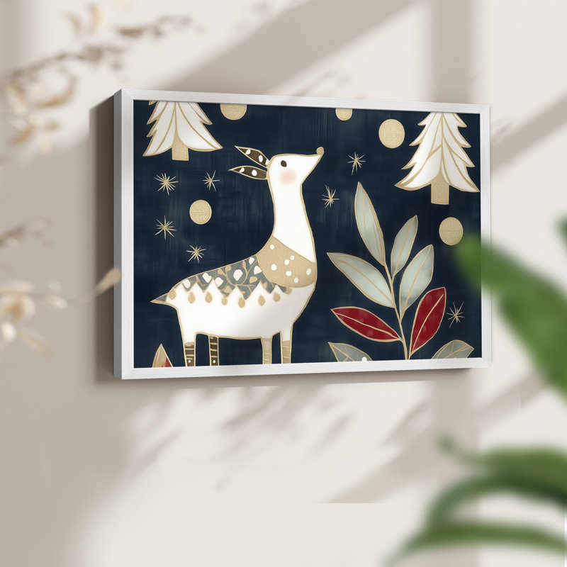 «Chirstmas Art» - DCCLxxxi - Reproduction encadrée - Restickable, H 11 po x l 14 po, Blanc