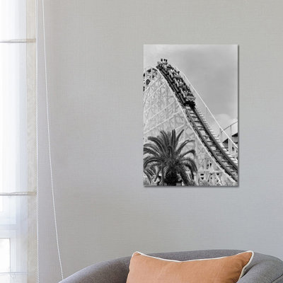 1960S Young People Riding Wooden Roller Coaster by Vintage Images - Wrapped Canvas Gallery-Wrapped Canvas Giclée