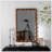 Mid-Century Modern Mirror With Solid Wood Frame, High-Definition Non-Deformable Wall-Mounted Bedroom And Living Room Mirror, Brown