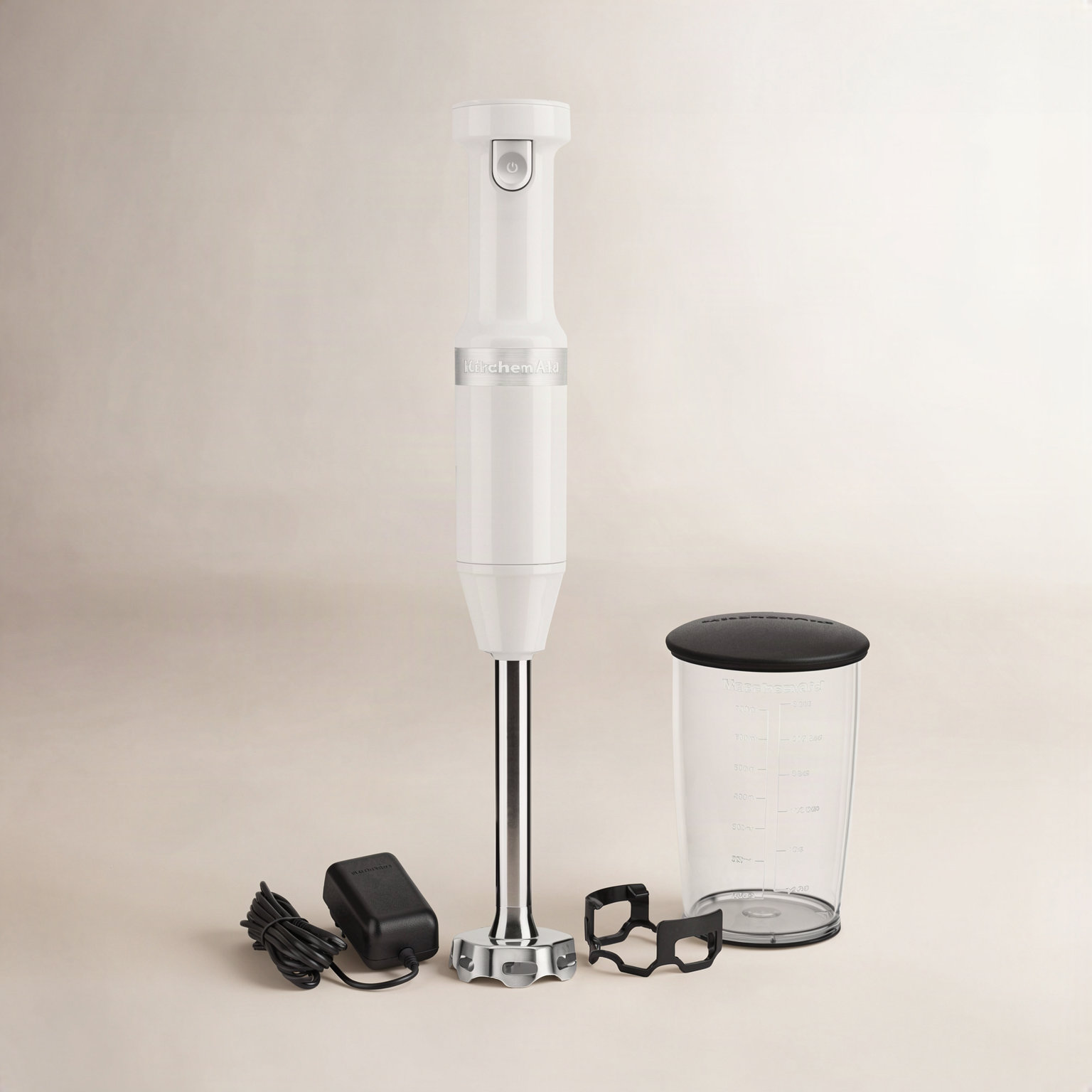Cordless Variable Speed Hand Blender, White