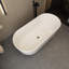 59" Freestanding Soaking Acrylic Bathtub
