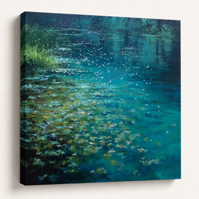 Quiet Pond Drift Wrapped Canvas Wall Art