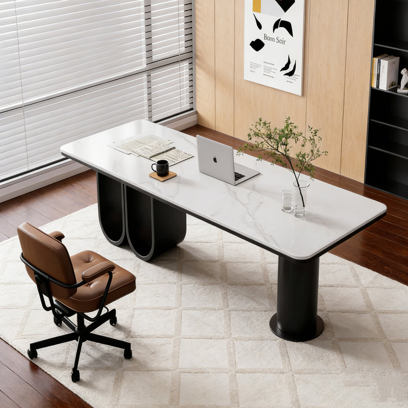 Bureau luxueux et moderne, H 29,53 po x l 55,12 po x P 27,56 po