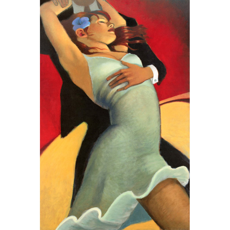 Danseuse écarlate, H 24 po x l 16 po