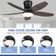 36/42/48" Flush Mount Low Profile Ceiling Fan With Light And Remote/app Control