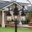 Lampadaire d'extérieur à 3 têtes (double) avec crépuscule à l'aube et prise de courant