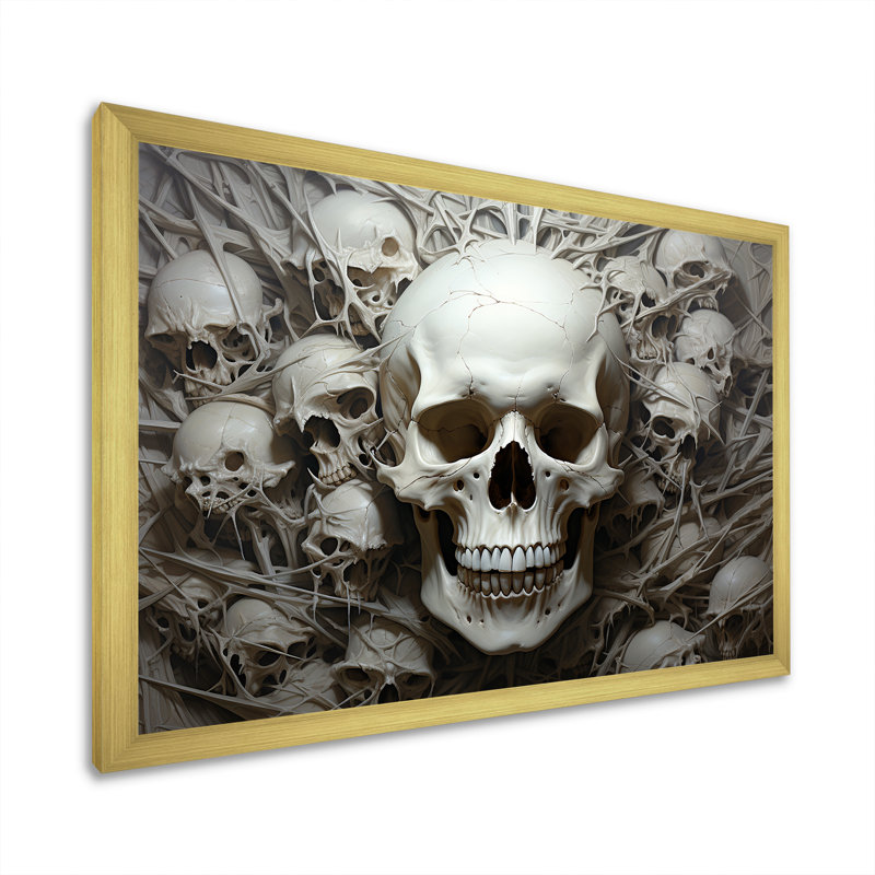 " Skeletal Elegance II ", Gold Single Picture Framed, 12" H x 20" W x 1" D