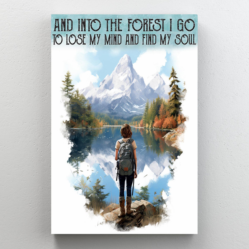 «Lamis randonnée Nad Into The Forest I Go - Rectangle», reproduction d'impression sur toile tendue
