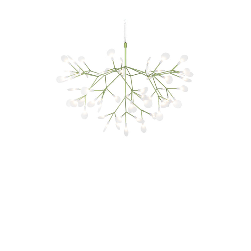 Heracleum III LED Chandelier, 25.6" H x 38.6" W x 38.6" D, 157.5", Green