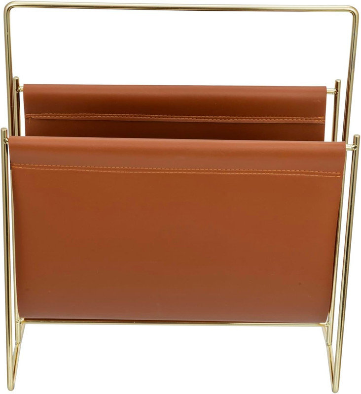 Mercer41 Leatherette Magazine Holder Floor Standing Sling Style Rack ...