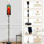 Lampe sur pied moderne avec télécommande à DEL à intensité variable, abat-jour réglable, soleil rouge, mystérieux, océan, pics dentelés pour le salon, la chambre et le bureau