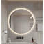 Miroir de salle de bain rond à DEL avec lumière, miroir de meuble-lavabo mural, anti-buée, à température réglable et fonction de gradation