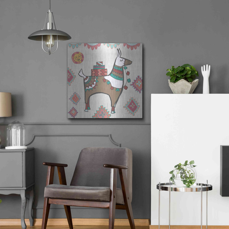 «Playful Llamas I» par Farida Zaman, H 24 po x l 24 po