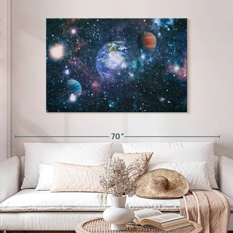 La grande galaxie sur toile, H 32 po x l 48 po x P 1,25 po