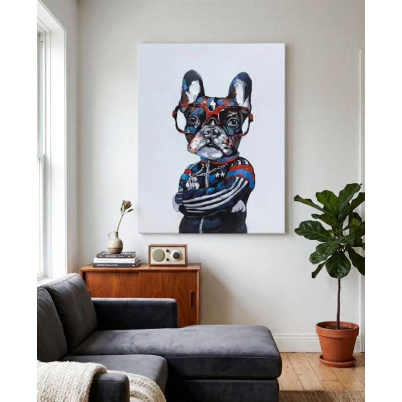 Kobe Glasses Dog Wall Art