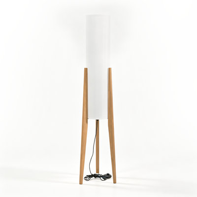 46'' Soild Wood Tripod Floor Lamp