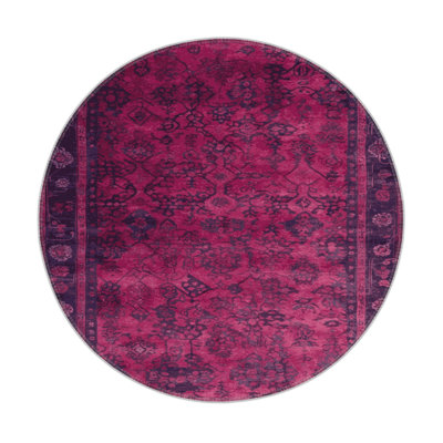 Overdyed Red Indoor and Outdoor Area Rug