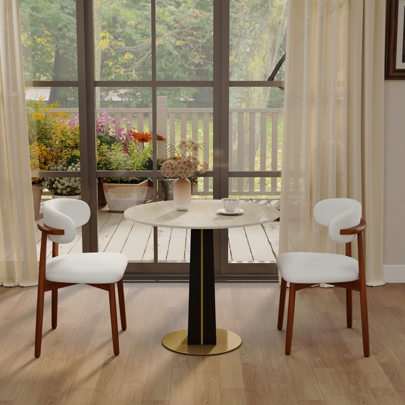 Table de salle à manger Modern Modern, 29.6"H x 33.46"L x 33.46"W