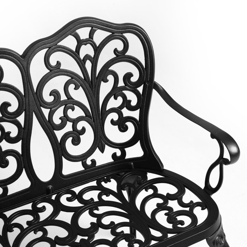Banc de jardin en aluminium, Black