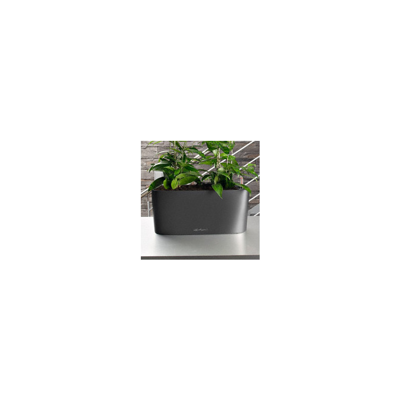 Delta Premium Window Box Planter, Metallic Charcoal, 18cm H x 40cm W x 15cm D
